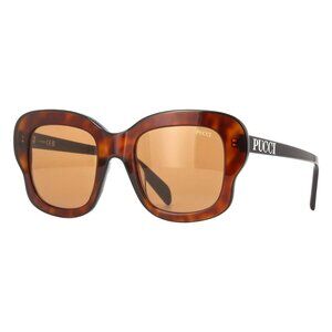 A0497Z New PUCCI Havana Square EP0220/S 56E Sunglasses Women